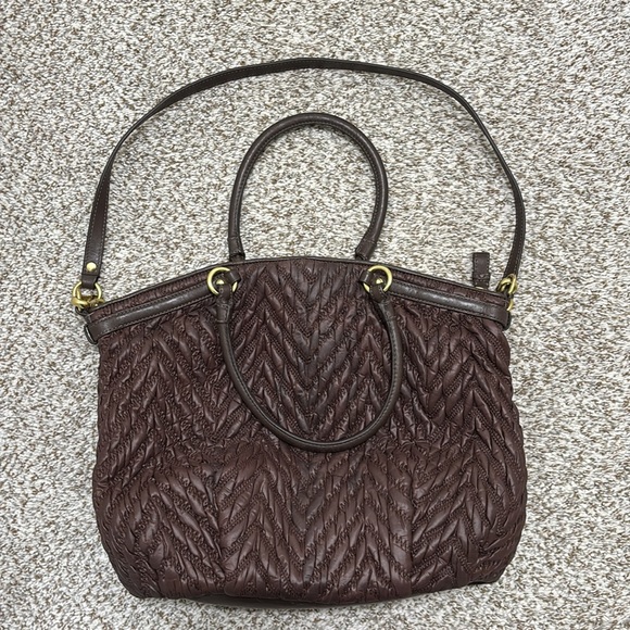 COACH brown Madison quilted bag - Picture 2 of 9